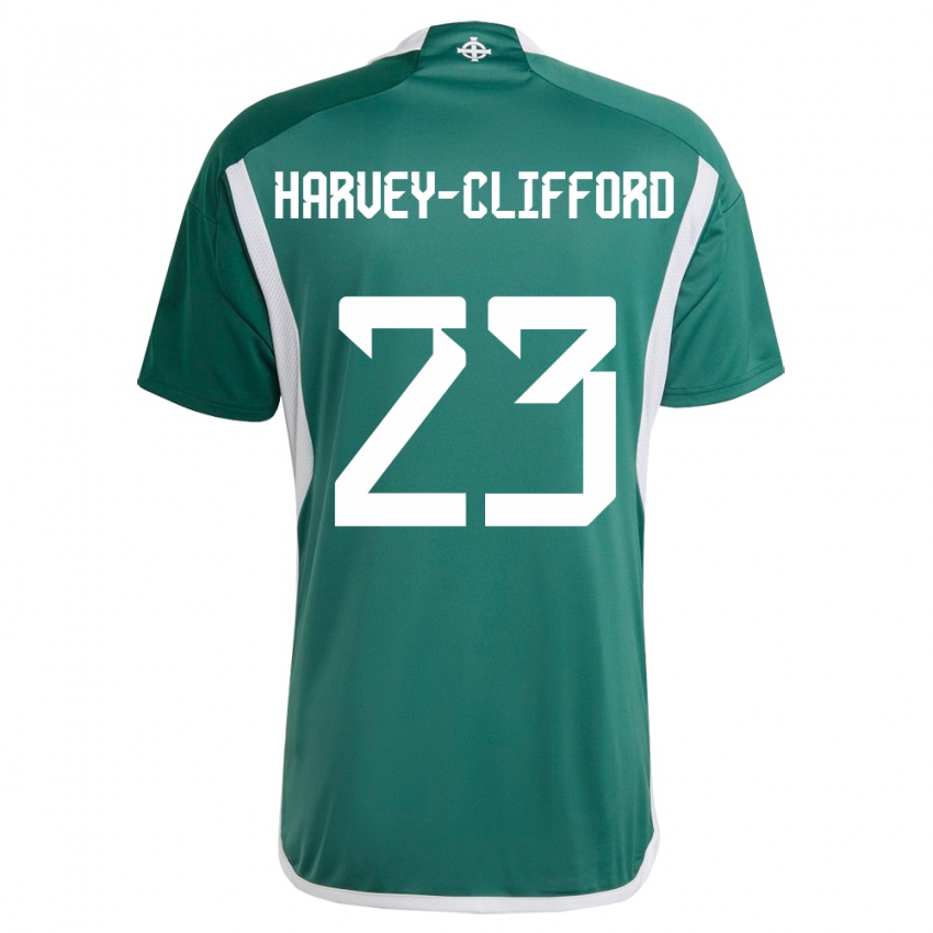 Niño Camiseta Irlanda Del Norte Maddy Harvey-Clifford #23 Verde 1ª Equipación 24-26 La Camisa Chile