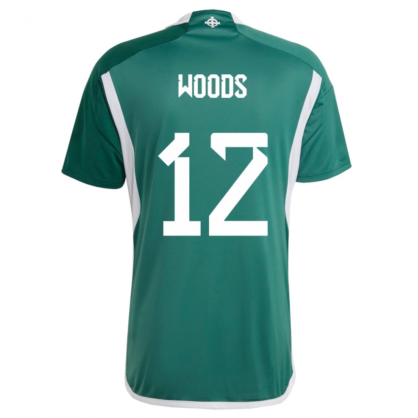 Niño Camiseta Irlanda Del Norte Lilie Woods #12 Verde 1ª Equipación 24-26 La Camisa Chile