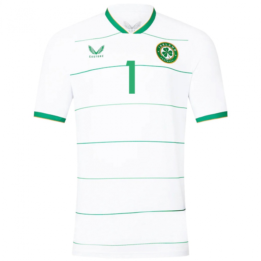 Niño Camiseta Irlanda Tiernan Brooks #1 Blanco 2ª Equipación 24-26 La Camisa Chile