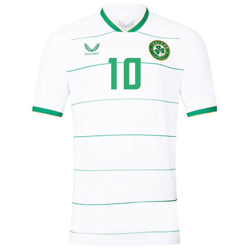 Niño Camiseta Irlanda Harry Vaughan #10 Blanco 2ª Equipación 24-26 La Camisa Chile