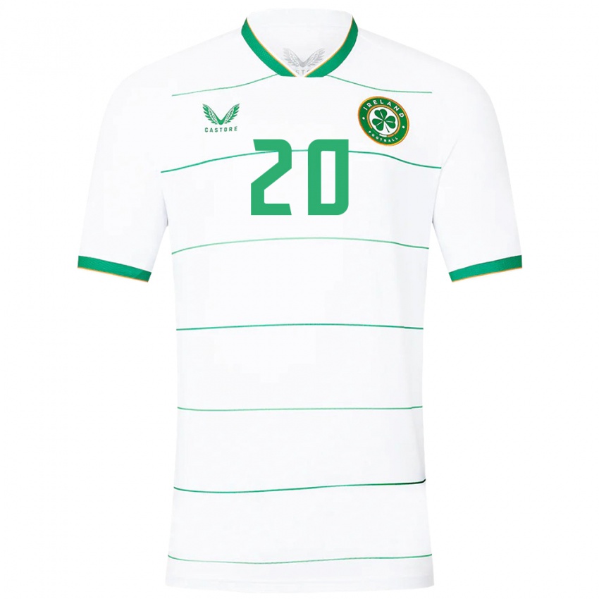 Niño Camiseta Irlanda Mikey Johnston #20 Blanco 2ª Equipación 24-26 La Camisa Chile