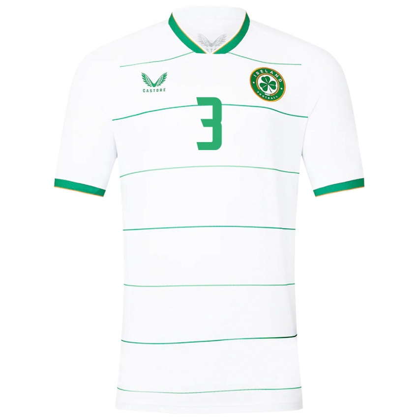 Niño Camiseta Irlanda Ryan Manning #3 Blanco 2ª Equipación 24-26 La Camisa Chile