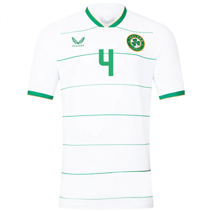 Niño Camiseta Irlanda Luca Cailloce #4 Blanco 2ª Equipación 24-26 La Camisa Chile