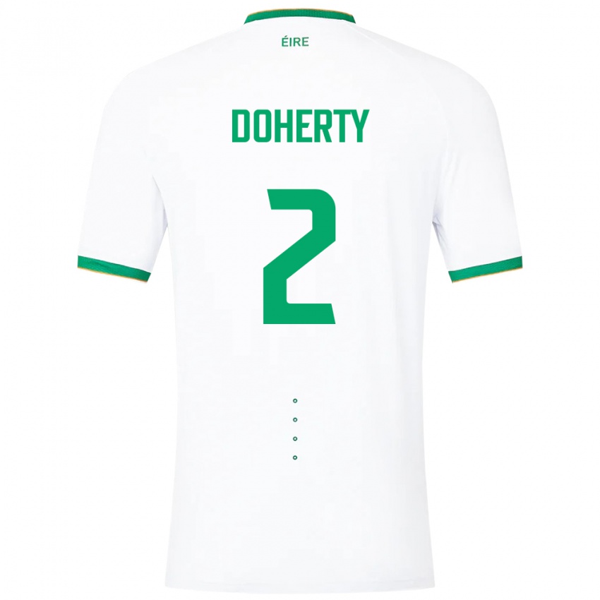 Niño Camiseta Irlanda Matt Doherty #2 Blanco 2ª Equipación 24-26 La Camisa Chile