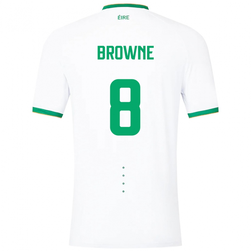 Niño Camiseta Irlanda Alan Browne #8 Blanco 2ª Equipación 24-26 La Camisa Chile