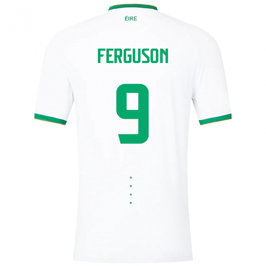 Niño Camiseta Irlanda Evan Ferguson #9 Blanco 2ª Equipación 24-26 La Camisa Chile