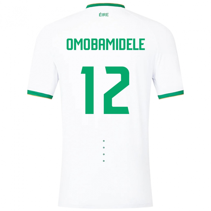 Niño Camiseta Irlanda Andrew Omobamidele #12 Blanco 2ª Equipación 24-26 La Camisa Chile