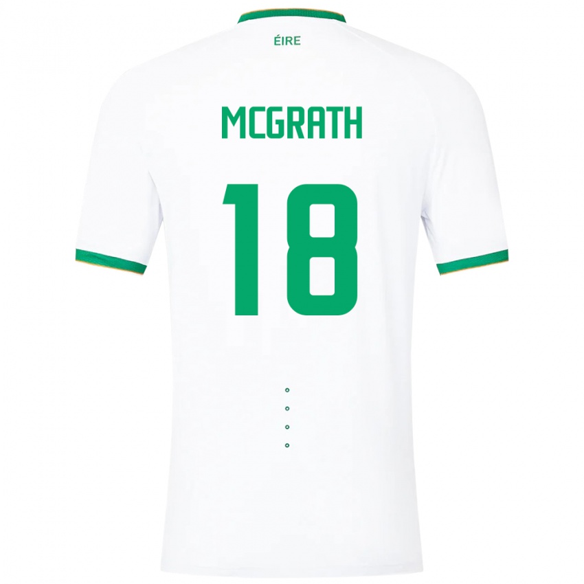 Niño Camiseta Irlanda Jamie Mcgrath #18 Blanco 2ª Equipación 24-26 La Camisa Chile