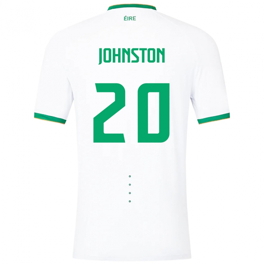 Niño Camiseta Irlanda Mikey Johnston #20 Blanco 2ª Equipación 24-26 La Camisa Chile