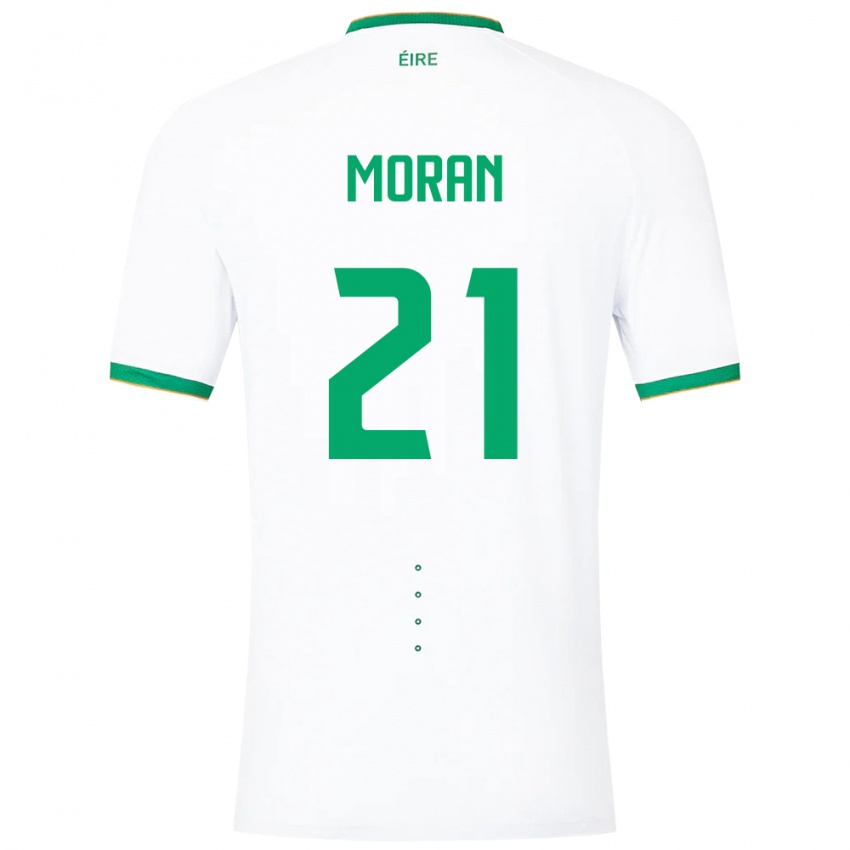 Niño Camiseta Irlanda Andy Moran #21 Blanco 2ª Equipación 24-26 La Camisa Chile