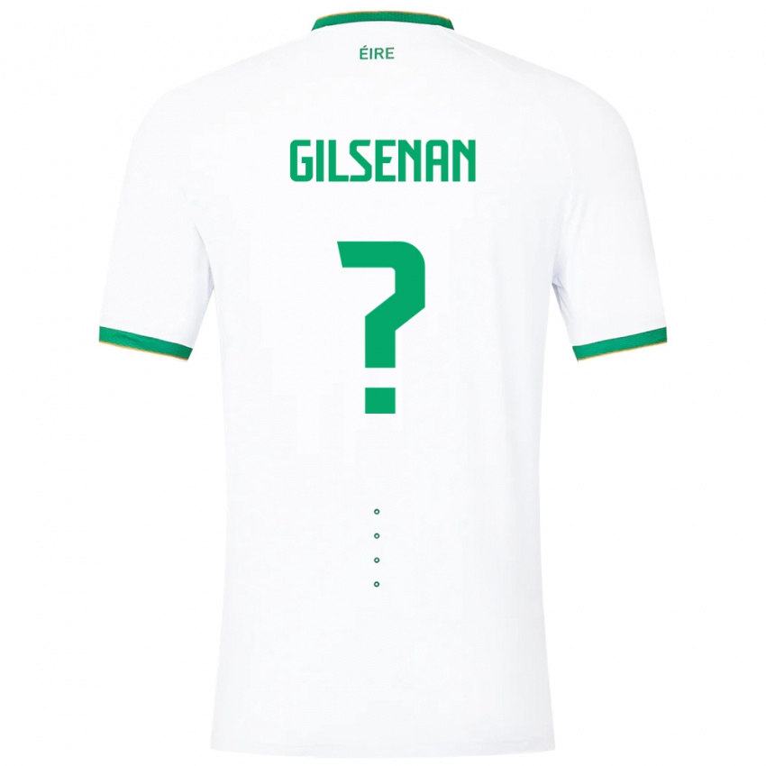 Niño Camiseta Irlanda Zak Gilsenan #0 Blanco 2ª Equipación 24-26 La Camisa Chile