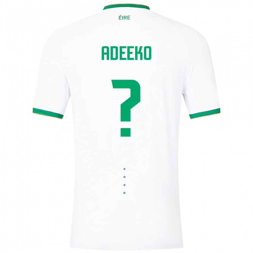 Niño Camiseta Irlanda Baba Adeeko #0 Blanco 2ª Equipación 24-26 La Camisa Chile