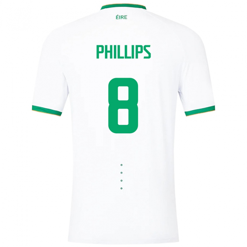 Niño Camiseta Irlanda Killian Phillips #8 Blanco 2ª Equipación 24-26 La Camisa Chile