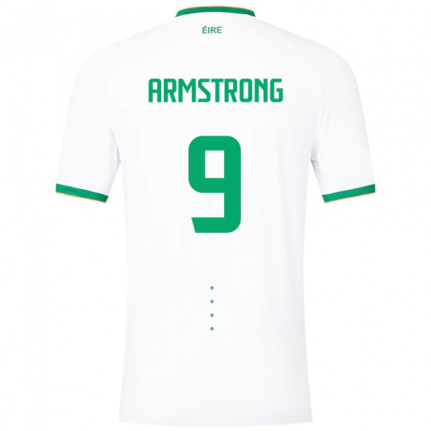 Niño Camiseta Irlanda Sinclair Armstrong #9 Blanco 2ª Equipación 24-26 La Camisa Chile