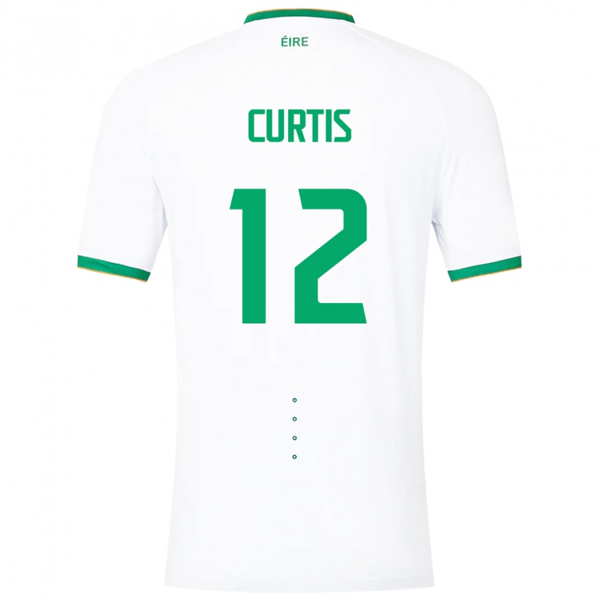 Niño Camiseta Irlanda Sam Curtis #12 Blanco 2ª Equipación 24-26 La Camisa Chile