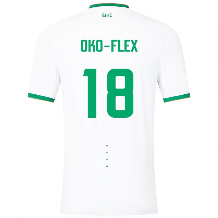 Niño Camiseta Irlanda Armstrong Oko-Flex #18 Blanco 2ª Equipación 24-26 La Camisa Chile