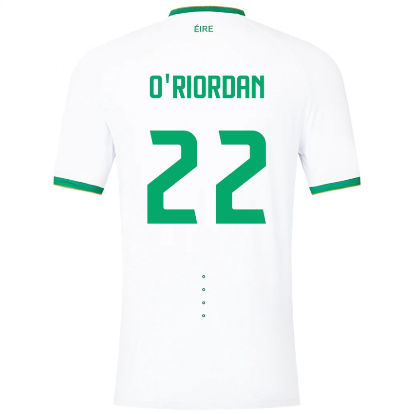 Niño Camiseta Irlanda Connor O'riordan #22 Blanco 2ª Equipación 24-26 La Camisa Chile