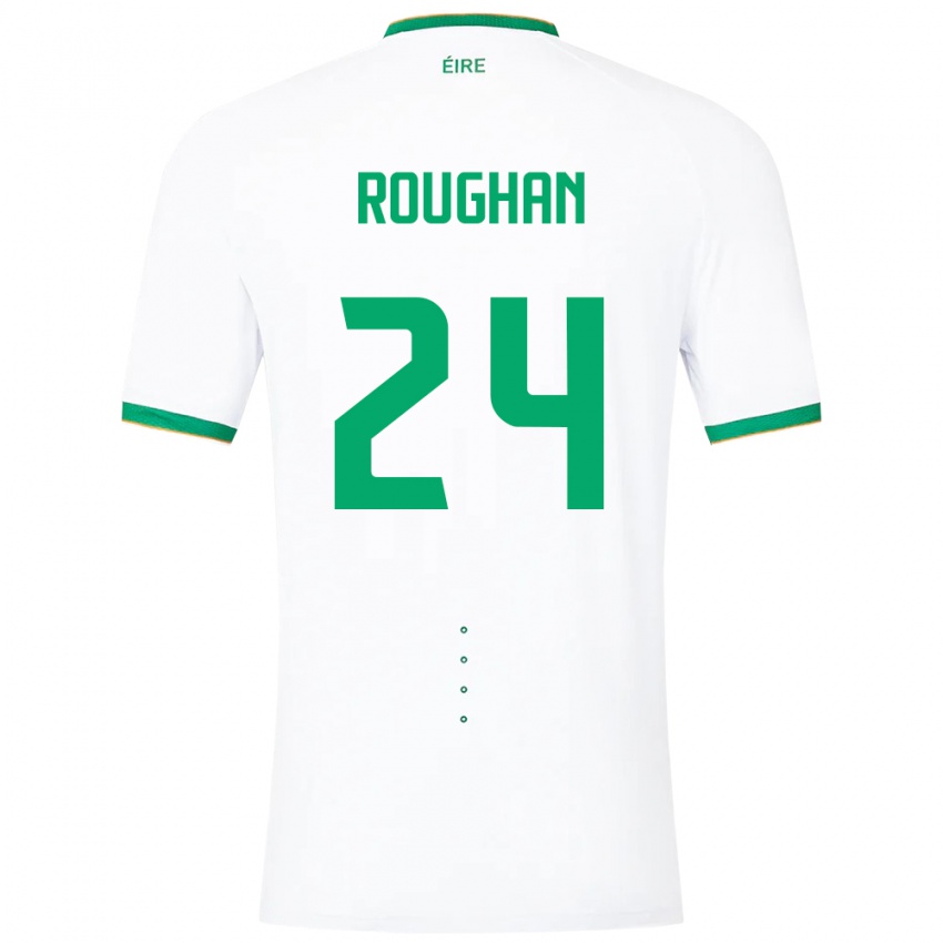 Niño Camiseta Irlanda Sean Roughan #24 Blanco 2ª Equipación 24-26 La Camisa Chile