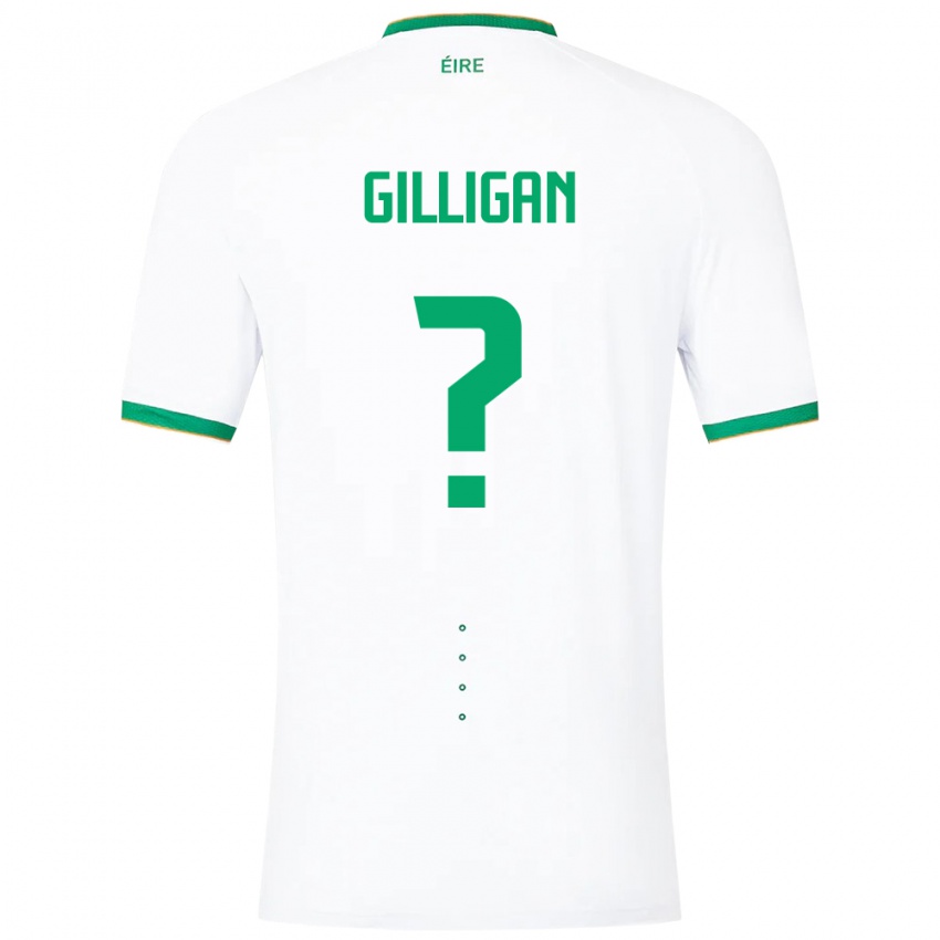 Niño Camiseta Irlanda Ciaran Gilligan #0 Blanco 2ª Equipación 24-26 La Camisa Chile