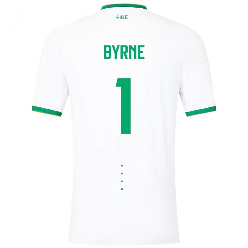 Niño Camiseta Irlanda Reece Byrne #1 Blanco 2ª Equipación 24-26 La Camisa Chile