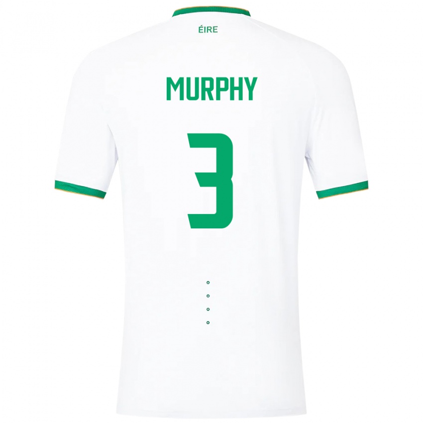 Niño Camiseta Irlanda Alex Murphy #3 Blanco 2ª Equipación 24-26 La Camisa Chile