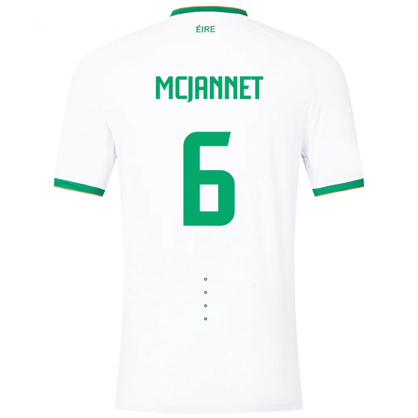 Niño Camiseta Irlanda Ed Mcjannet #6 Blanco 2ª Equipación 24-26 La Camisa Chile