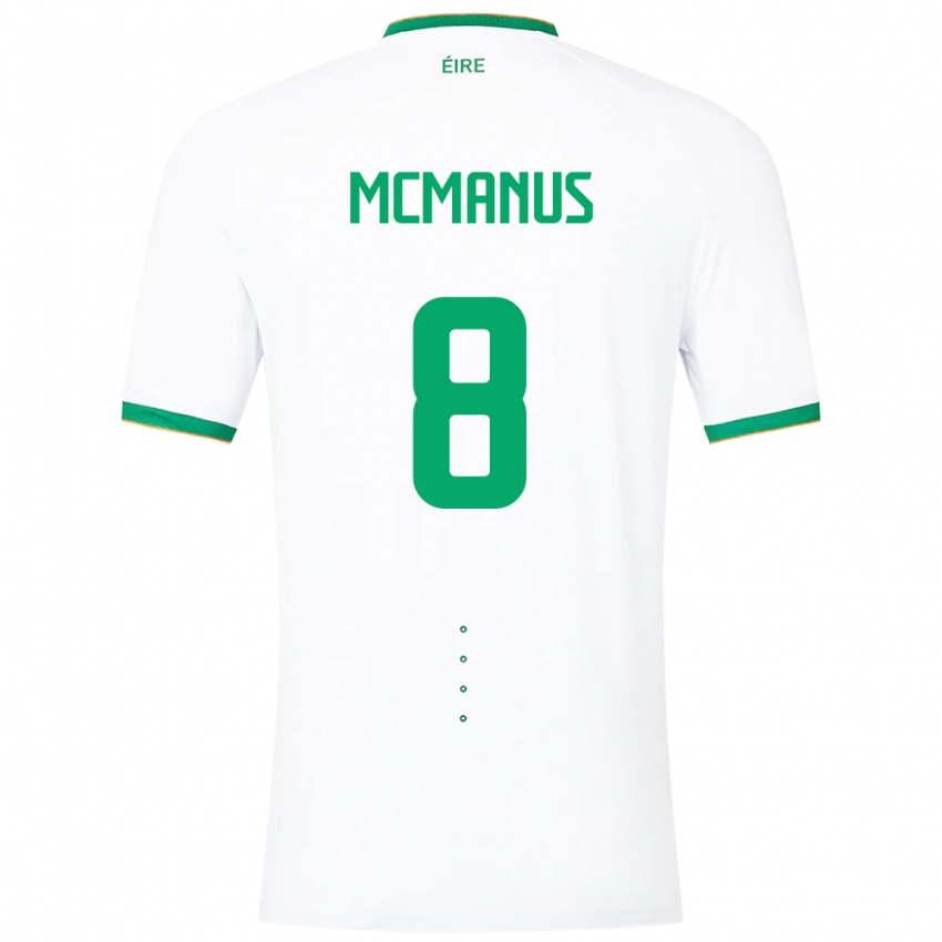 Niño Camiseta Irlanda James Mcmanus #8 Blanco 2ª Equipación 24-26 La Camisa Chile