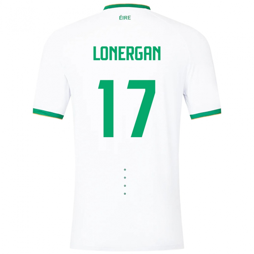 Niño Camiseta Irlanda Tom Lonergan #17 Blanco 2ª Equipación 24-26 La Camisa Chile