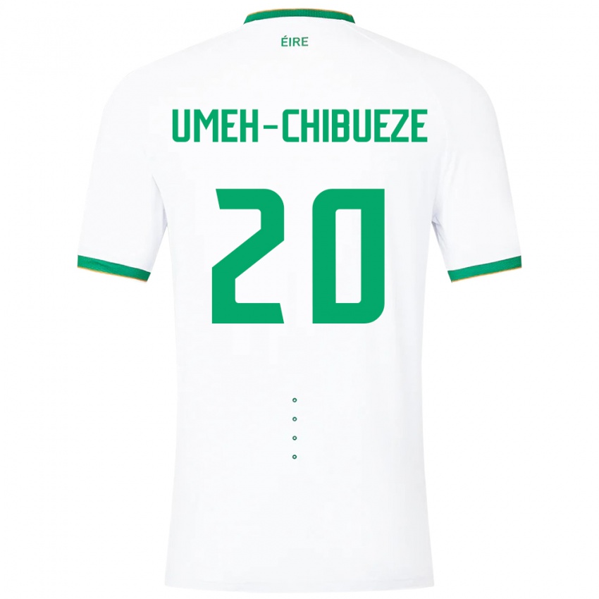 Niño Camiseta Irlanda Franco Umeh-Chibueze #20 Blanco 2ª Equipación 24-26 La Camisa Chile