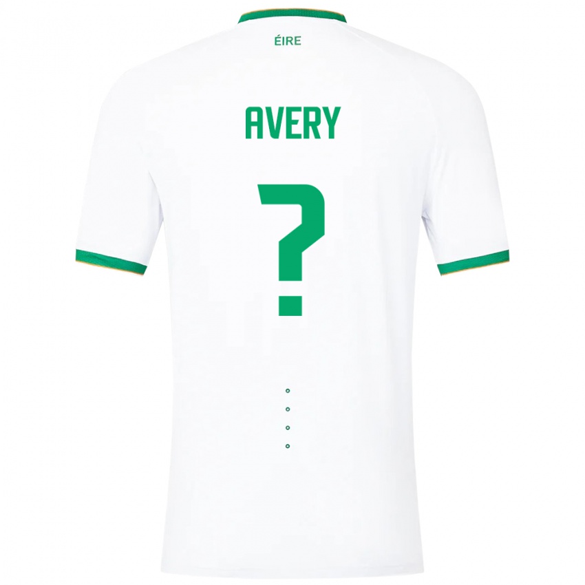 Niño Camiseta Irlanda Theo Avery #0 Blanco 2ª Equipación 24-26 La Camisa Chile
