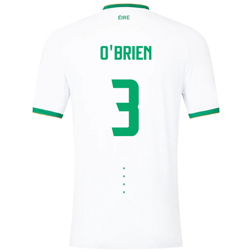 Niño Camiseta Irlanda Luke O'brien #3 Blanco 2ª Equipación 24-26 La Camisa Chile