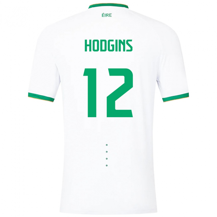 Niño Camiseta Irlanda Gavin Hodgins #12 Blanco 2ª Equipación 24-26 La Camisa Chile