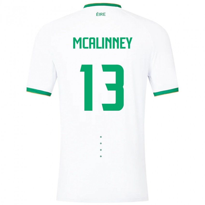 Niño Camiseta Irlanda Liam Mcalinney #13 Blanco 2ª Equipación 24-26 La Camisa Chile