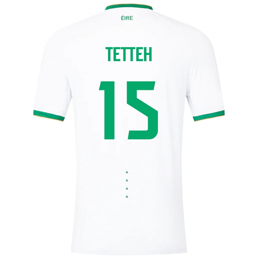 Niño Camiseta Irlanda Gideon Tetteh #15 Blanco 2ª Equipación 24-26 La Camisa Chile