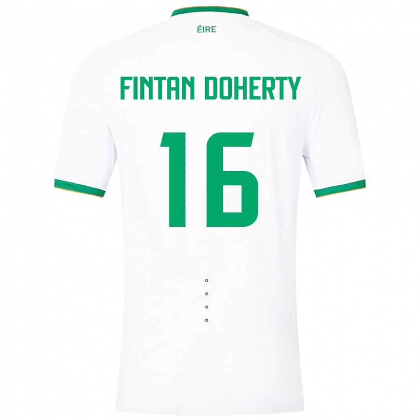 Niño Camiseta Irlanda Fintan Doherty #16 Blanco 2ª Equipación 24-26 La Camisa Chile