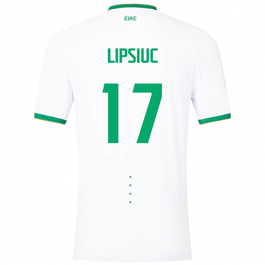 Niño Camiseta Irlanda Darius Lipsiuc #17 Blanco 2ª Equipación 24-26 La Camisa Chile