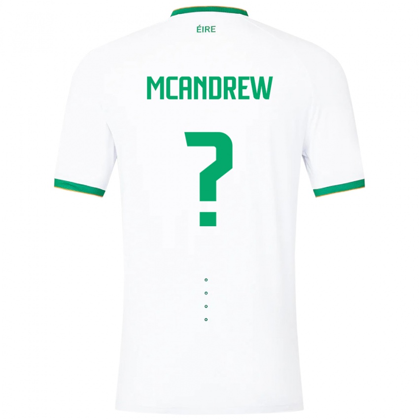 Niño Camiseta Irlanda Niall Mcandrew #0 Blanco 2ª Equipación 24-26 La Camisa Chile