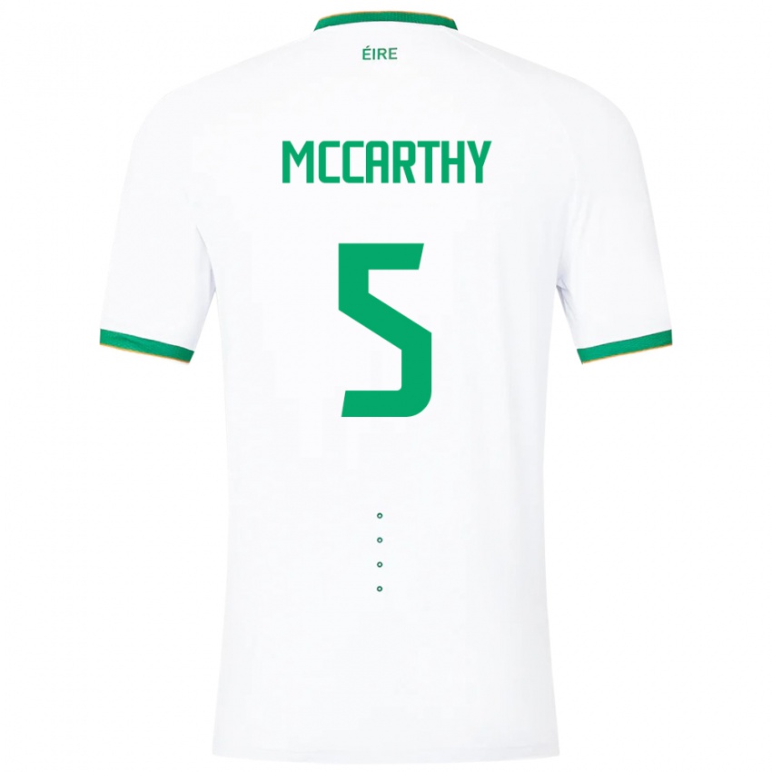 Niño Camiseta Irlanda Taylor Mccarthy #5 Blanco 2ª Equipación 24-26 La Camisa Chile