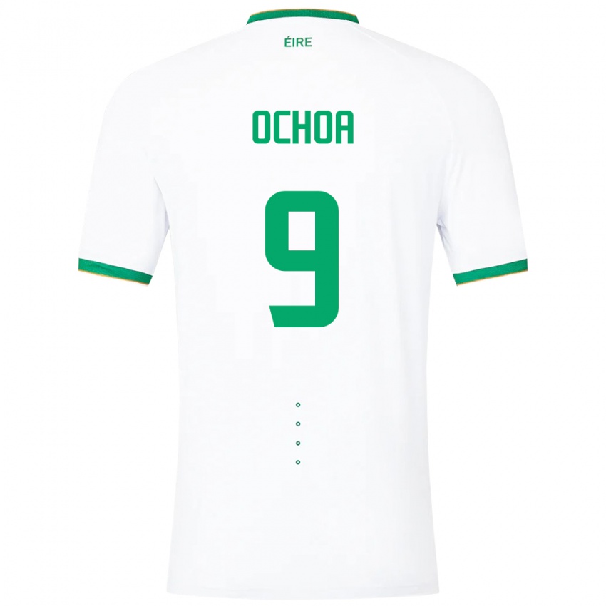 Niño Camiseta Irlanda Aarón Ochoa #9 Blanco 2ª Equipación 24-26 La Camisa Chile