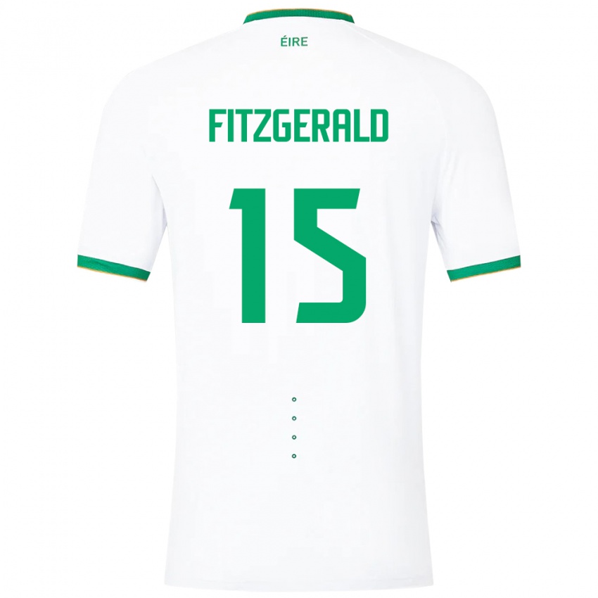 Niño Camiseta Irlanda Kyle Fitzgerald #15 Blanco 2ª Equipación 24-26 La Camisa Chile