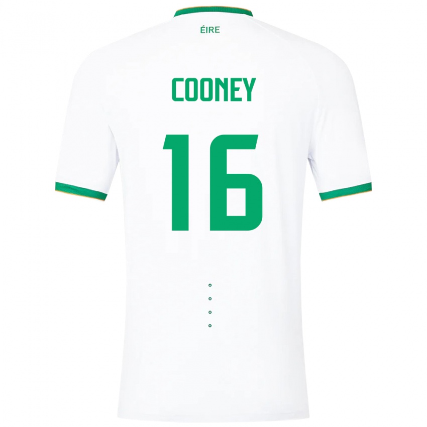 Niño Camiseta Irlanda Oisin Cooney #16 Blanco 2ª Equipación 24-26 La Camisa Chile