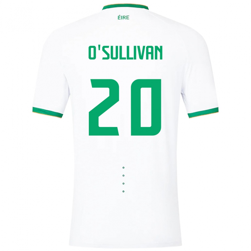 Niño Camiseta Irlanda Cathal O'sullivan #20 Blanco 2ª Equipación 24-26 La Camisa Chile