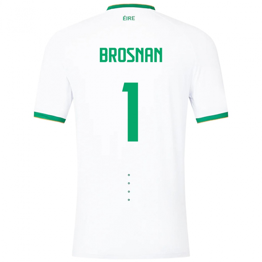 Niño Camiseta Irlanda Courtney Brosnan #1 Blanco 2ª Equipación 24-26 La Camisa Chile