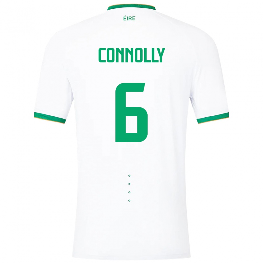 Niño Camiseta Irlanda Megan Connolly #6 Blanco 2ª Equipación 24-26 La Camisa Chile