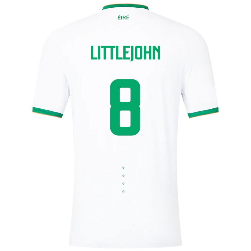 Niño Camiseta Irlanda Ruesha Littlejohn #8 Blanco 2ª Equipación 24-26 La Camisa Chile
