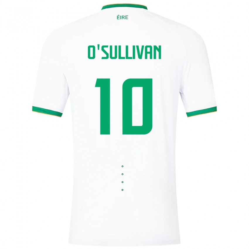 Niño Camiseta Irlanda Denise O'sullivan #10 Blanco 2ª Equipación 24-26 La Camisa Chile