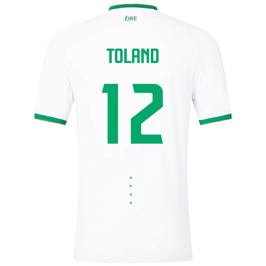 Niño Camiseta Irlanda Tyler Toland #12 Blanco 2ª Equipación 24-26 La Camisa Chile