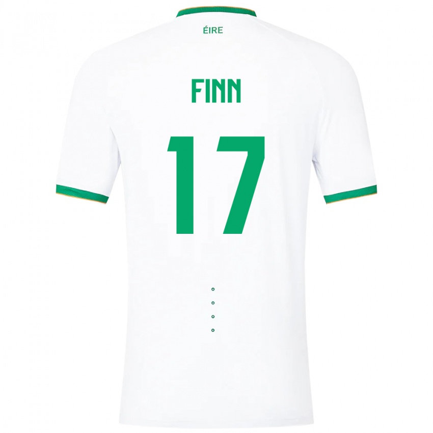 Niño Camiseta Irlanda Jamie Finn #17 Blanco 2ª Equipación 24-26 La Camisa Chile