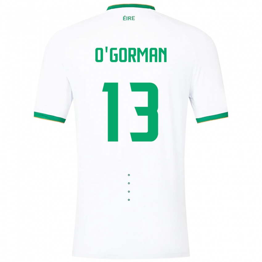 Niño Camiseta Irlanda Áine O'gorman #13 Blanco 2ª Equipación 24-26 La Camisa Chile