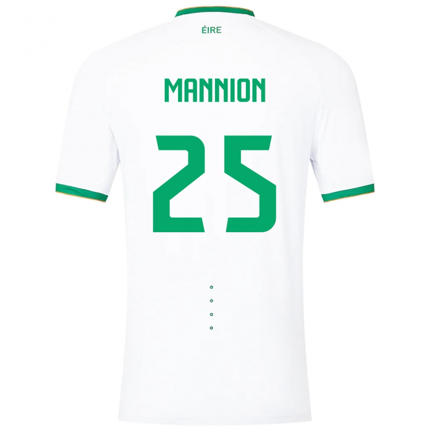 Niño Camiseta Irlanda Aoife Mannion #25 Blanco 2ª Equipación 24-26 La Camisa Chile